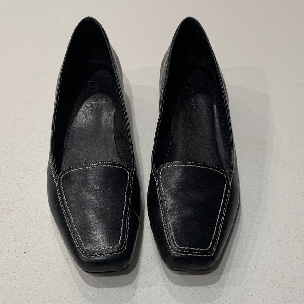 Franco Sarto Black Leather Loafers